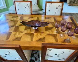 Dining table, with leaves, & 8 chairs , vintage, See-Mar, by Ray See. Matching server, buffet