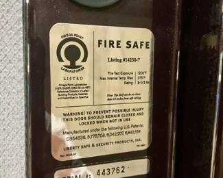 Cabelas Gun Safe, Fire Safe 