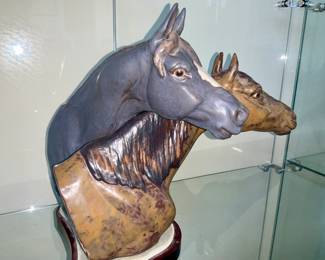Lladro, Horse Head Sculpture,  figures 