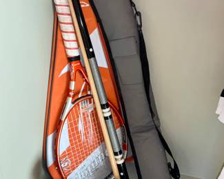 Dunlop Tennis Racket, Pool Cue 