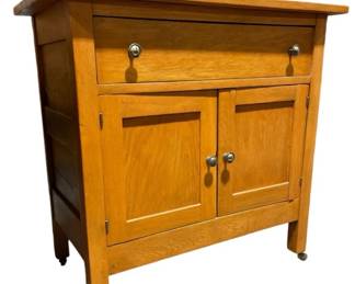 Small Wooden Cabinet On Casters