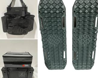 Off Road Traction Boards, Duluth Trading Co Cab Commander Tote, And Front Runner Storage Containers