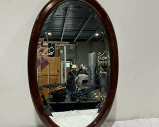 Oval Mahogany Mirror