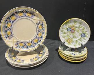 Decorative Plates 4 From Portugual And 5 From Italy