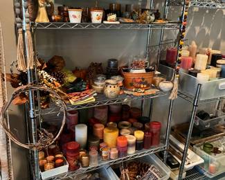 Fall decorations, candles, beach theme decor, woodlands theme decor