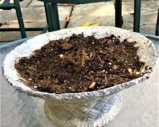 Vintage Lead Flower Basket