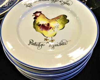 Italian Villa Porcelain Rosanna Chickens By William Sonoma