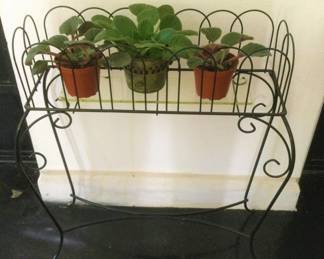 Vintage Wrought Iron Flower Stang