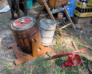 Butter churns, coffee grinder etc.