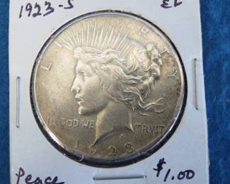Lot 222. 1923 S Peace Silver Dollar