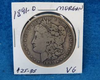 Lot 202. 1891 O Morgan silver dollar