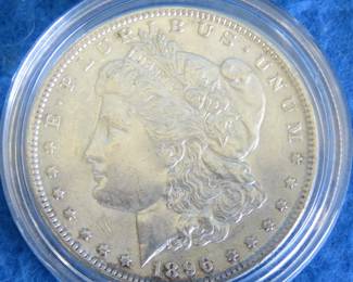 Lot 101. 1896 P Morgan Silver Dollar