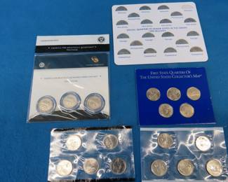 Lot 168. 34 State quarters and 3 Yellowstone quarters.&nbsp; All uncirculated.