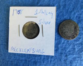 Lot 139. 1727 2 Silver Schillings Germany and a 1708 Silver Schillings Mecklenburg, Germany
