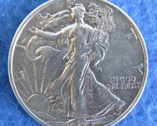 Lot 25. 1943 P Walking Liberty Half Dollar
