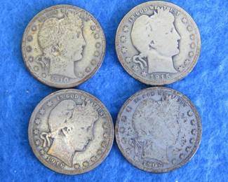 Lot 41. Four Barber Quarters