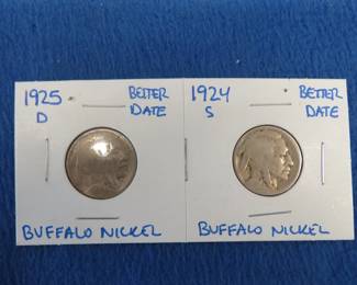 Lot 174. Two Buffalo Nickels