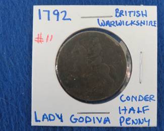 Lot 178. 1792 Lady Godiva Conder Half Penny
