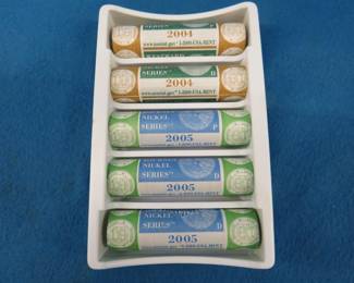 Lot 231. Five Westward Journey nickel rolls:  2004 P 2004 D 2005 P 2005 D (2)