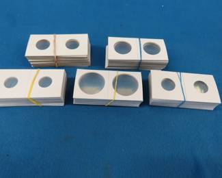 Lot 143. Five different size coin sleeves.&nbsp; About 40 of each.