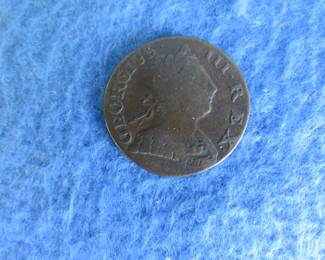 Lot 138. 1773 British half-penny was used in the colonies during the period leading up to the Revolutionary w