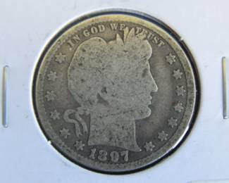 Lot 26. 1897 P Barber Quarter