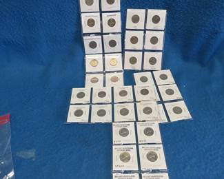 Lot 92. Twenty slabbed Jefferson 1939-1978,  Ten slabbed Westward Journey, Six Buffalo Nickels 1920-1929