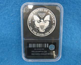 Lot 234. 2013 American Eagle proof silver dollar.&nbsp; One ounce of fine silver.