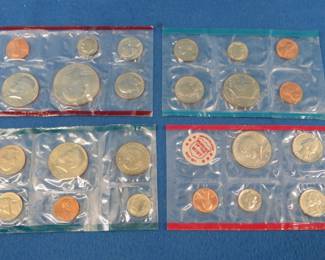 Lot 128. Four US Mint Uncirculated Sets:&nbsp;  1971 P 1972 D 1976 D 1979 P
