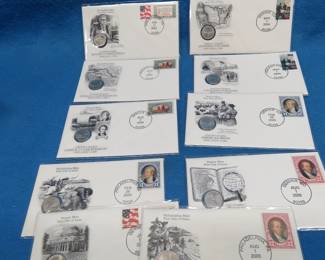 Lot 73. Ten Westward Journey nickels with First Day of issue cachets