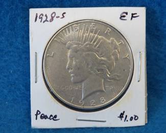 Lot 167. 1928 S Peace silver dollar