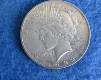 Lot 110. 1922 P Peace silver dollar