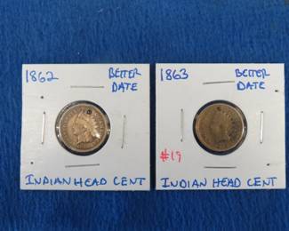 Lot 160. Two Indian Head Pennies