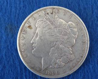 Lot 129. 1890 P Morgan Silver dollar
