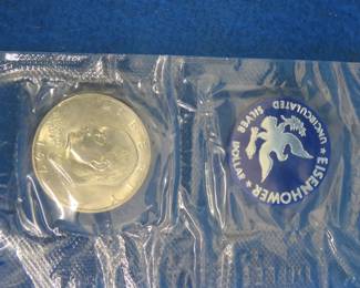 Lot 191. 1971 Eisenhower Uncirculated  Dollar.  40% silver.
