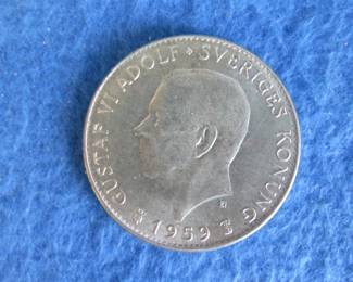 Lot 134. 1959 Swedish silver 5 Kroner