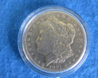 Lot 58. 1891 O Morgan Silver Dollar