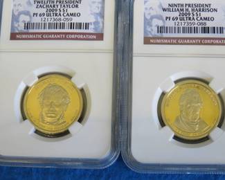 Lot 39. Two 2009 Presidential Dollar Coins