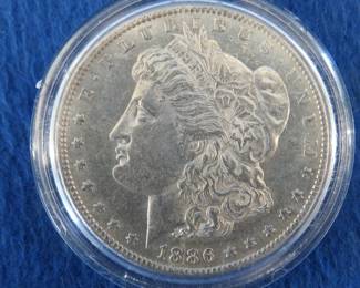 Lot 186. 1886 P Morgan Silver dollar