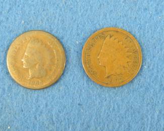 Lot 236. 1865 and 1907 Indian Head pennies