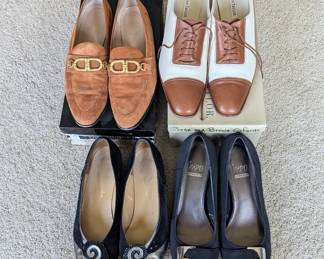 Lot #B36 - Delman Loafers, Ann Taylor Oxfords, Orcade Slip-Ons, Impo Wedge Pump, Sizes 7.5-8