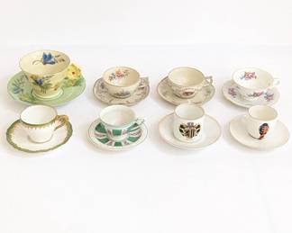 Lot #B92 - Collector's Tea Cup & Demitasse Lot, Including Rosenthal Selb Germany & Haviland Limoges France