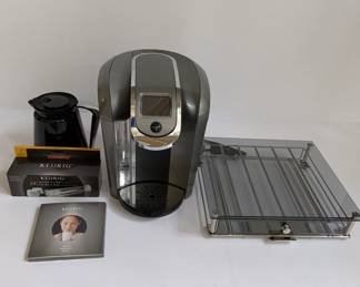 Lot #B84 - Keurig 2.0 With Manual, Filters, Coffee Pitcher & K-Cup Storage Drawer