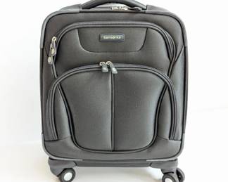 Lot #B98 - Samsonite HYPERSpace Spinner Boarding Bag Galaxy Black, Plus Travel Pack & Security Locks