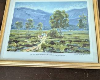 Lot #B114 - "The Path" by Melinda Smith, 1999, Lithograph Honoring Janet Elway