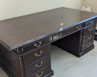 Lot #B111 - Mahogany Vintage Executive Desk