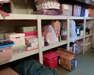 BASEMENT STORE ROOM FULL OF HOLIDAY