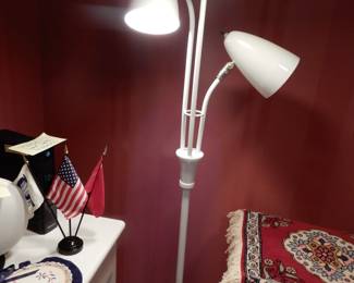 MID CENTURY MODERN FLOOR LAMP--NEEDS REPAIR ON ONE SWITCH--EASY REPAIR
