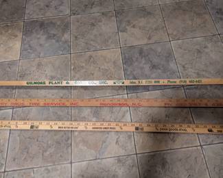 Local advertising yard sticks 