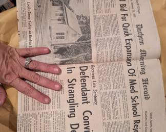 old newspaper dating back to 1960s large box 